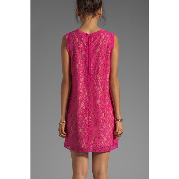 Joie Isette Pink Lace Sleeveless Dress - Picture 2 of 8